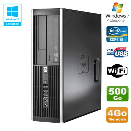 PC HP Elite 8300 SFF Core I5 3470 3.2GHz 4Go Disque 500Go Graveur USB3 Wifi W7