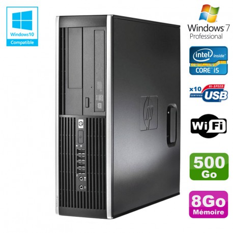 PC HP Elite 8300 SFF Core I5 3470 3.2GHz 8Go Disque 500Go Graveur USB3 Wifi W7