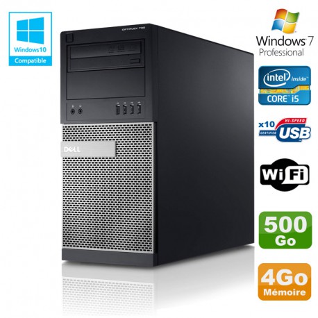 PC Tour Dell Optiplex 790 Intel Core I5 3.1Ghz 4Go Disque 500 Go DVD WIFI Win 7