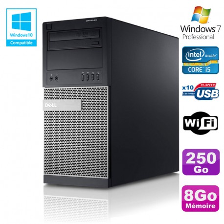 PC Tour Dell Optiplex 790 Intel Core I5 3.1Ghz 8Go Disque 250 Go DVD WIFI Win 7