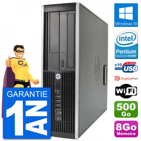 PC HP Compaq 6200 Pro SFF Intel G630 RAM 8Go Disque Dur 500Go Windows 10 Wifi