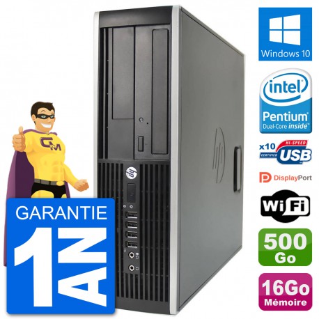 PC HP Compaq 6200 Pro SFF Intel G630 RAM 16Go Disque Dur 500Go Windows 10 Wifi