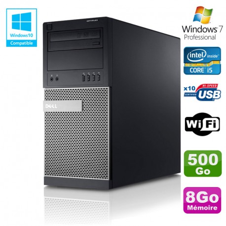 PC Tour Dell Optiplex 790 Intel Core I5 3.1Ghz 8Go Disque 500Go DVD WIFI Win 7