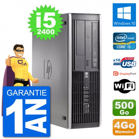 PC HP Compaq 6200 Pro SFF Intel i5-2400 RAM 4Go Disque Dur 500Go Windows 10 Wifi