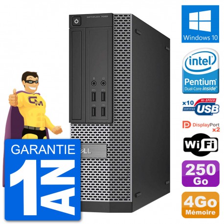 PC Dell OptiPlex 7020 SFF Intel G3220 RAM 4Go Disque Dur 250Go Windows 10 Wifi