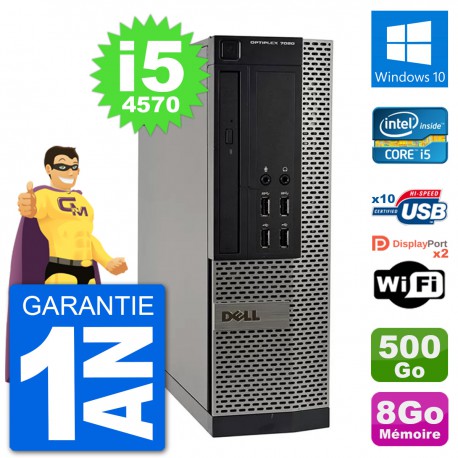 PC Dell OptiPlex 7020 SFF Intel i5-4570 RAM 8Go Disque Dur 500Go Windows 10 Wifi