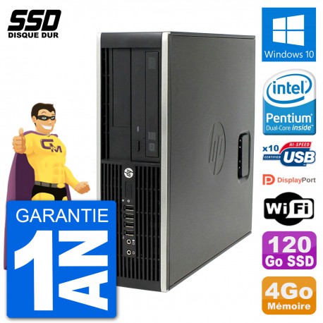 PC HP Compaq Pro 6300 SFF Intel G630 RAM 4Go SSD 120Go Windows 10 Wifi