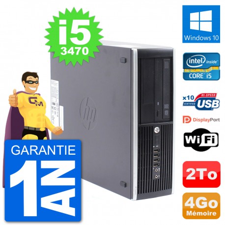 PC HP Compaq Pro 6300 SFF Intel i5-3470 RAM 4Go Disque Dur 2To Windows 10 Wifi