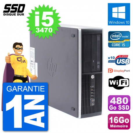 PC HP Compaq Pro 6300 SFF Intel i5-3470 RAM 16Go SSD 480Go Windows 10 Wifi