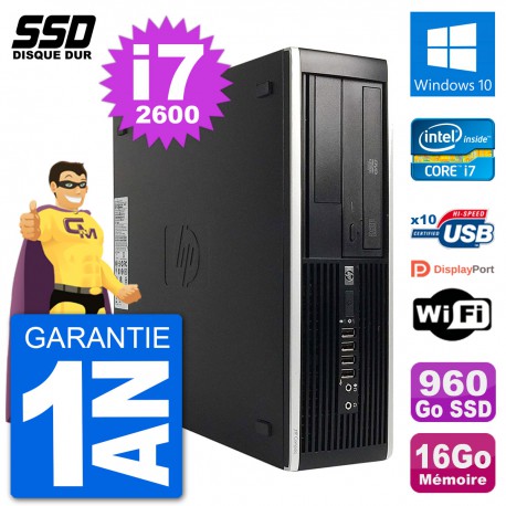 PC HP Compaq Pro 6300 SFF Intel i7-2600 RAM 16Go SSD 960Go Windows 10 Wifi