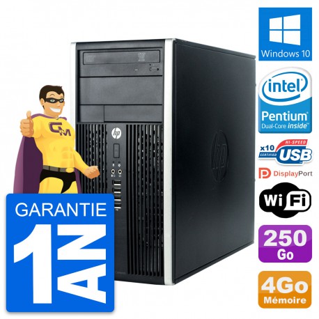 PC Tour HP Compaq Pro 6300 CMT Intel G630 RAM 4Go Disque 250Go Windows 10 Wifi