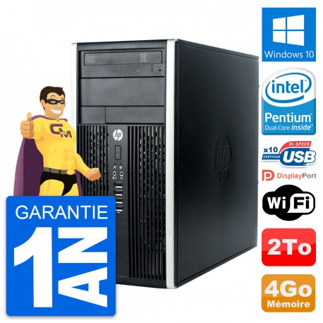 PC Tour HP Compaq Pro 6300 CMT Intel G630 RAM 4Go Disque Dur 2To Windows 10 Wifi