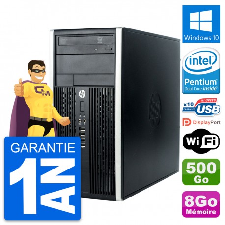 PC Tour HP Compaq Pro 6300 CMT Intel G630 RAM 8Go Disque 500Go Windows 10 Wifi