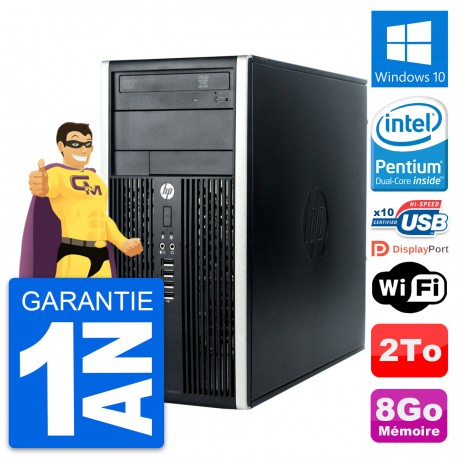 PC Tour HP Compaq Pro 6300 CMT Intel G630 RAM 8Go Disque Dur 2To Windows 10 Wifi