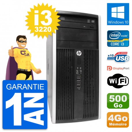 PC Tour HP Pro 6300 CMT Intel i3-3220 RAM 4Go Disque Dur 500Go Windows 10 Wifi