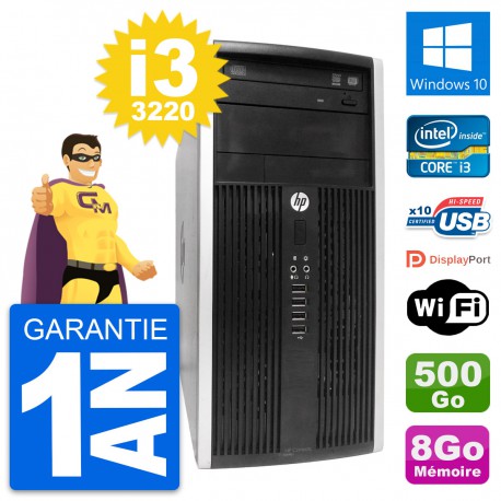 PC Tour HP Pro 6300 CMT Intel i3-3220 RAM 8Go Disque Dur 500Go Windows 10 Wifi