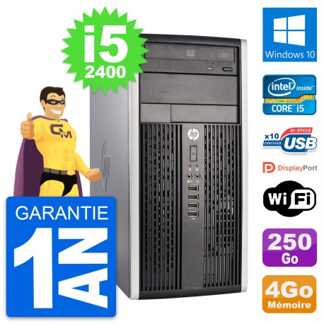 PC Tour HP Pro 6300 CMT Intel i5-2400 RAM 4Go Disque Dur 250Go Windows 10 Wifi