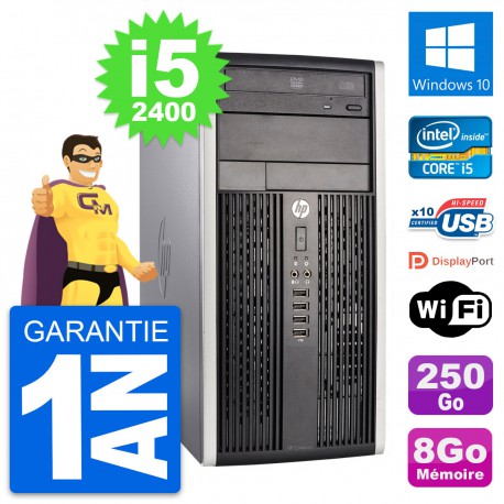 PC Tour HP Pro 6300 CMT Intel i5-2400 RAM 8Go Disque Dur 250Go Windows 10 Wifi