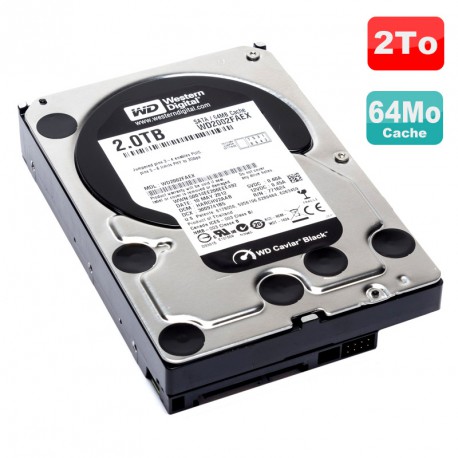 Disque Dur 2To SATA III 3.5" Western Digital Caviar Black WD2002FAEX 7200T 64Mo