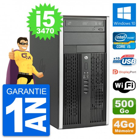 PC Tour HP Pro 6300 CMT Intel i5-3470 RAM 4Go Disque Dur 500Go Windows 10 Wifi