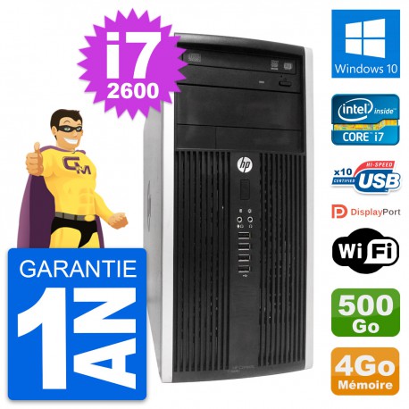 PC Tour HP Pro 6300 CMT Intel i7-2600 RAM 4Go Disque Dur 500Go Windows 10 Wifi