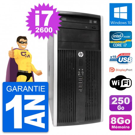 PC Tour HP Pro 6300 CMT Intel i7-2600 RAM 8Go Disque Dur 250Go Windows 10 Wifi