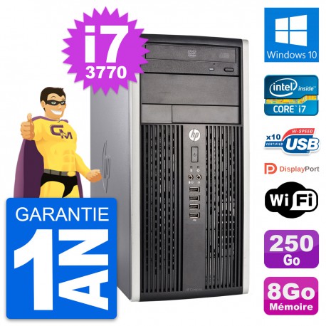 PC Tour HP Pro 6300 CMT Intel i7-3770 RAM 8Go Disque Dur 250Go Windows 10 Wifi