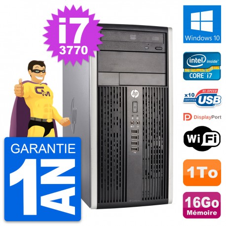 PC Tour HP Compaq Pro 6300 CMT Intel i7-3770 RAM 16Go Disque 1To Windows 10 Wifi