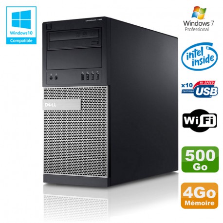 PC Tour Dell Optiplex 790 Intel G630 2,7Ghz 4Go Disque 500Go DVD WIFI Win 7