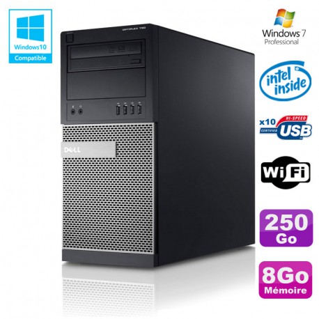 PC Tour Dell Optiplex 790 Intel G630 2,7Ghz 8Go Disque 250Go DVD WIFI Win 7