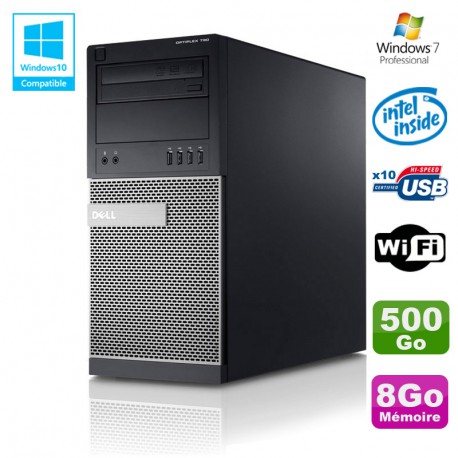 PC Tour Dell Optiplex 790 Intel G630 2,7Ghz 8Go Disque 500Go DVD WIFI Win 7