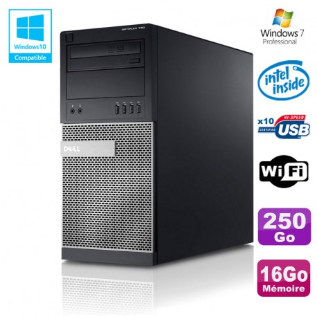 PC Tour Dell Optiplex 790 Intel G630 2,7Ghz 16Go Disque 250Go DVD WIFI Win 7