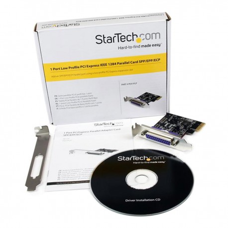 Carte StarTech PEX1PLP IE-X06-6110 Parallèle DB-25 PCIe Low & High Profile NEUVE