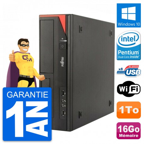 PC Fujitsu Esprimo E520 DT Intel G3220 RAM 16Go Disque Dur 1To Windows 10 Wifi