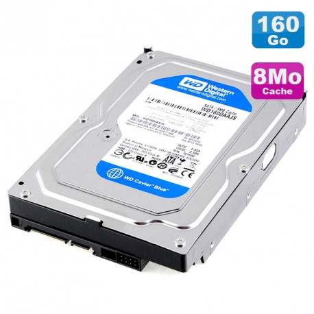 Disque Dur 160Go SATA 3.5" Western Digital Caviar Blue WD1600AAJS-75M0A0 7200 8Mo