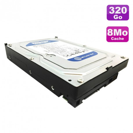 Disque Dur 320Go SATA 3.5" Western Digital Caviar Blue WD3200AAJS-07M0A0 7200 8Mo