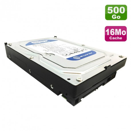 Disque Dur 500Go SATA 3.5" Western Digital Caviar Blue WD5000AAKX-75U6AA0 7200 16Mo