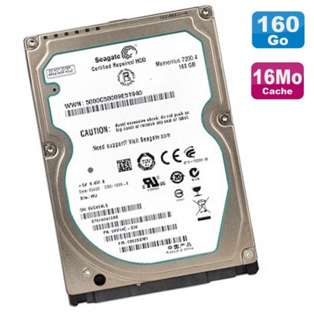 Disque Dur 160Go SATA 2.5" Seagate ST9160412AS 7200RPM 16Mo Momentus Pc Portable