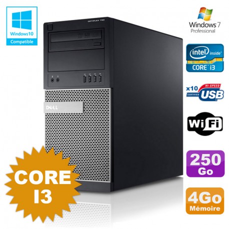 PC Tour Dell Optiplex 790 Intel Core I3 3.1Ghz 4Go 250Go DVD WIFI Win 7