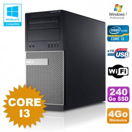 PC Tour Dell Optiplex 790 Core I3 3.1Ghz 4Go 240Go SSD DVD WIFI Win 7