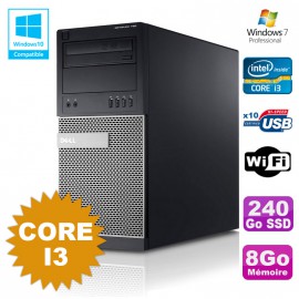 PC Tour Dell Optiplex 790 Core I3 3.1Ghz 8Go 240Go SSD DVD WIFI Win 7